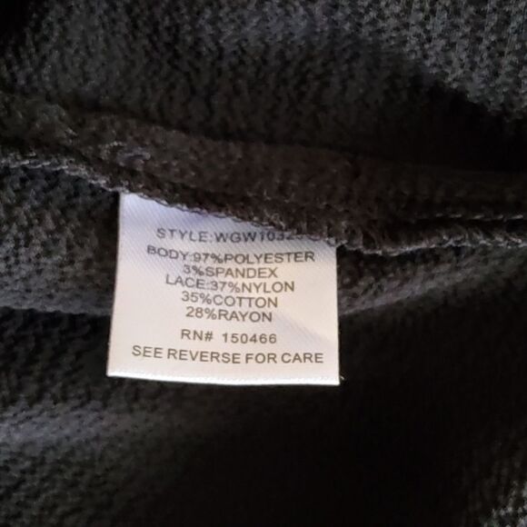 NWT 41 Hawthorn Lace Top Size XL Black - Picture 11 of 12